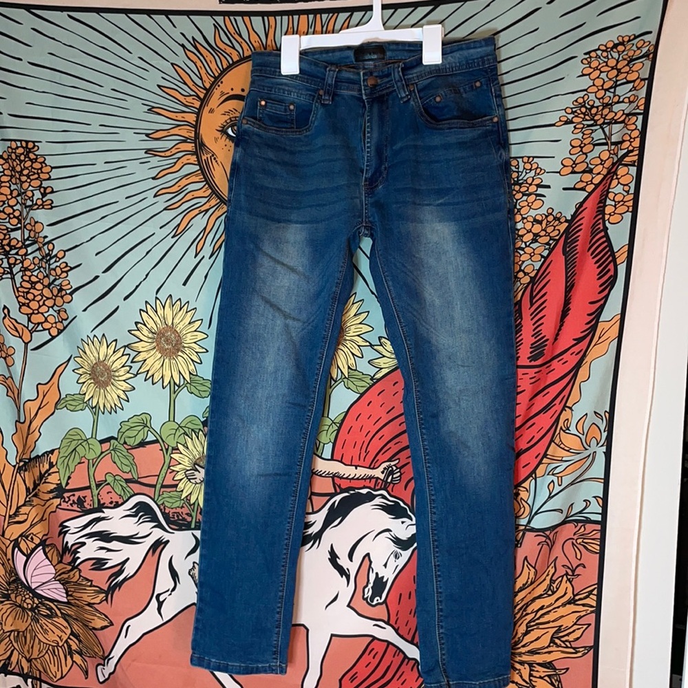 Dark blue washed mens Jeans